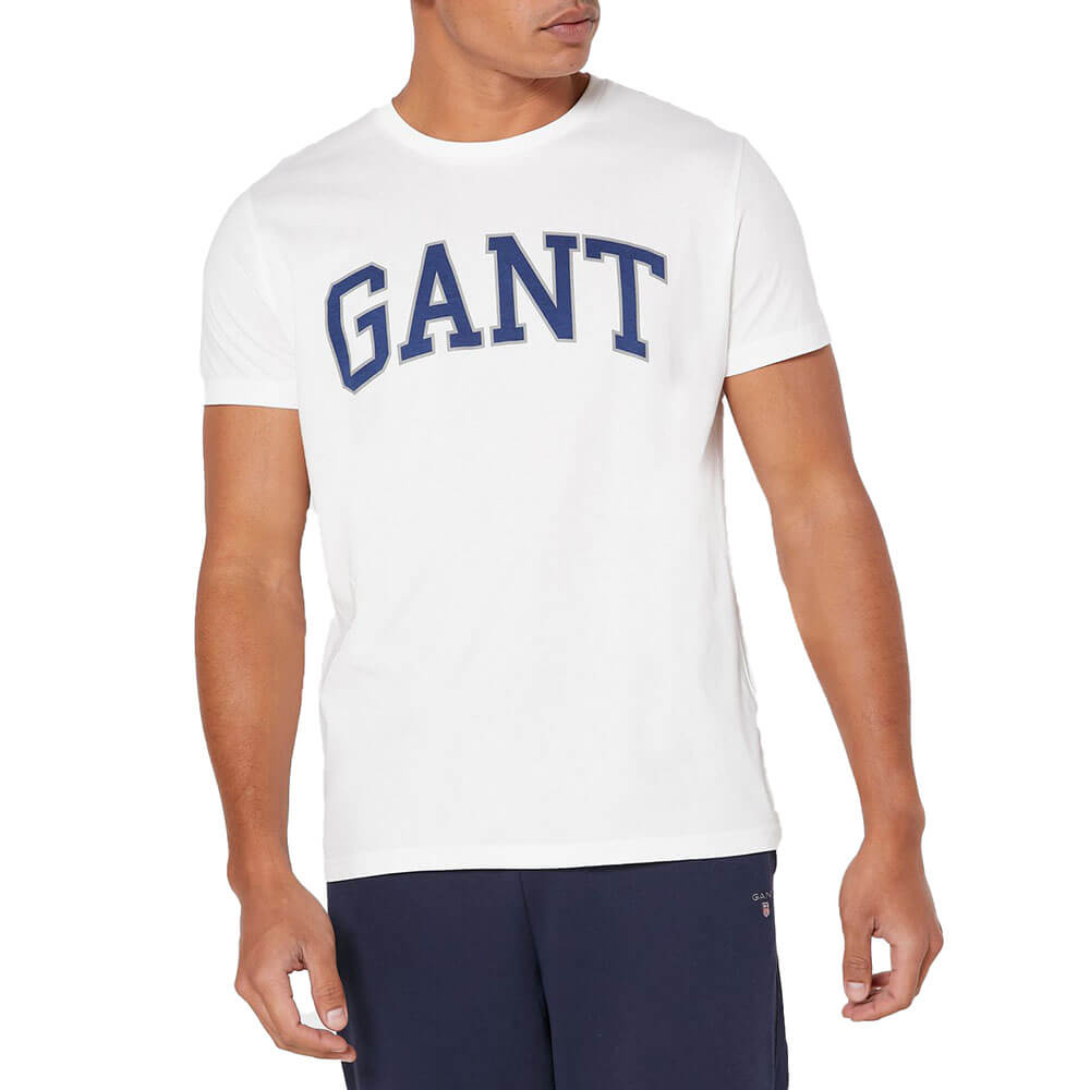 חולצת טישרט גאנט קצרה Logo Print גברים