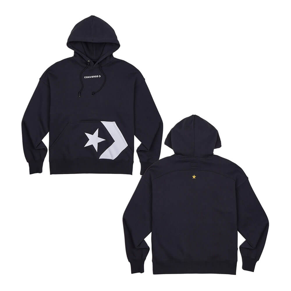 סווטשירט קפוצ'ון קונברס Star Chevron Pocket Hoodie נשים