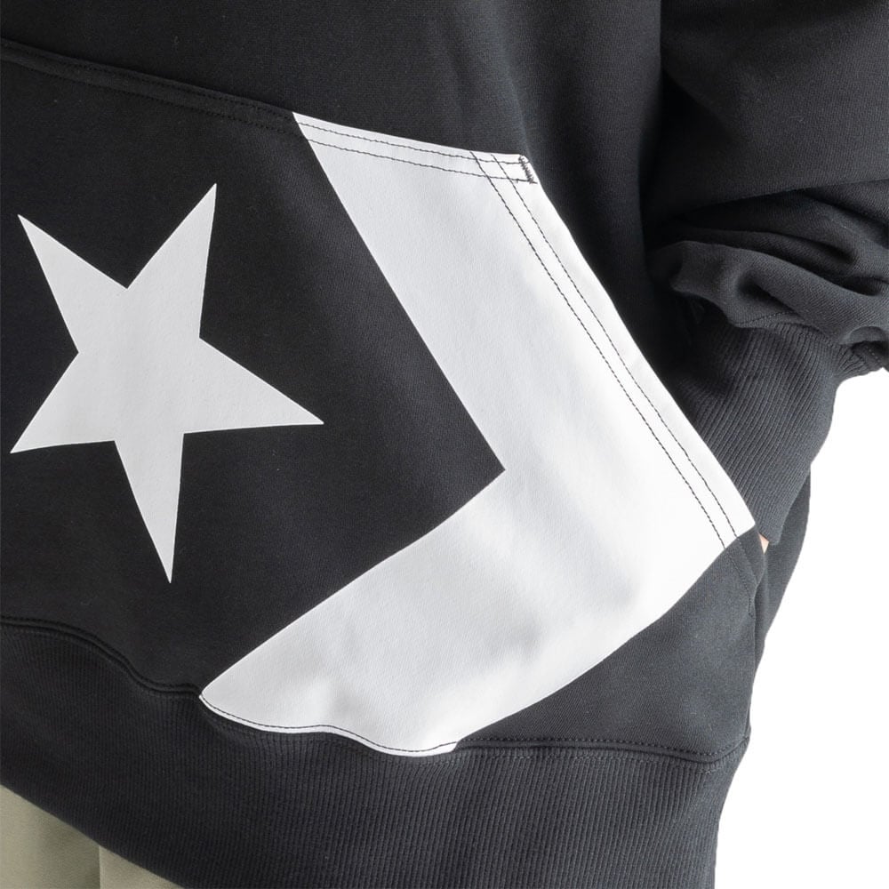 סווטשירט קפוצ'ון קונברס Star Chevron Pocket Hoodie נשים