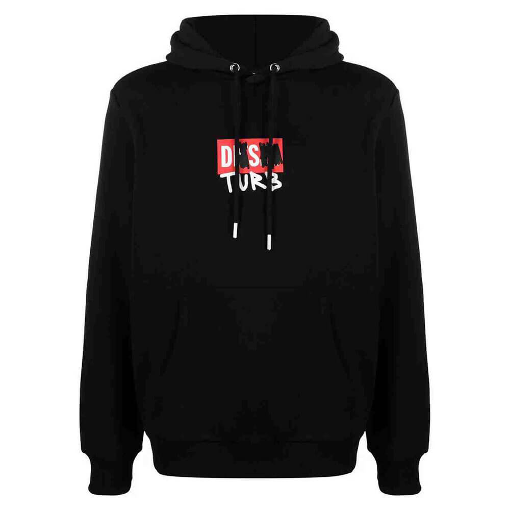 סווטשירט קפוצ'ון דיזל Disturb Logo Print גברים