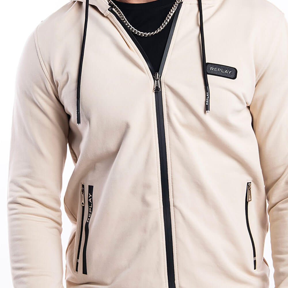 ג'קט קפוצ'ון ריפליי Sleeve Zipper Pocket גברים