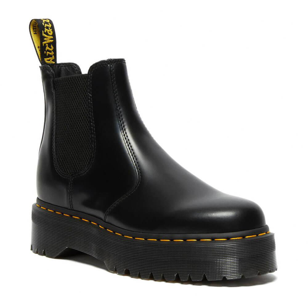 נעלי ד"ר מרטינס פלטפורמה 2976 Quad Leather Platform Chelsea Boots נשים