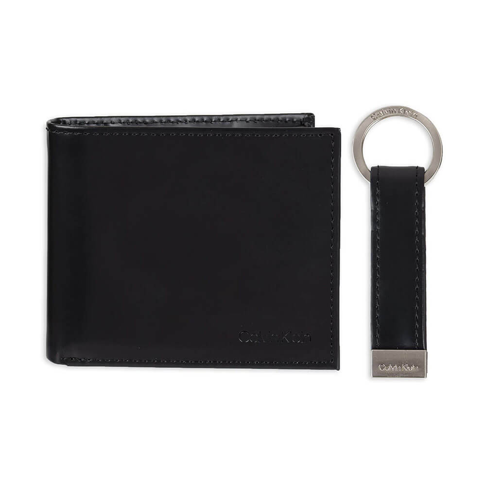 ארנק עור לגבר קלווין קליין Slimfold Wallet & Key Fob Set