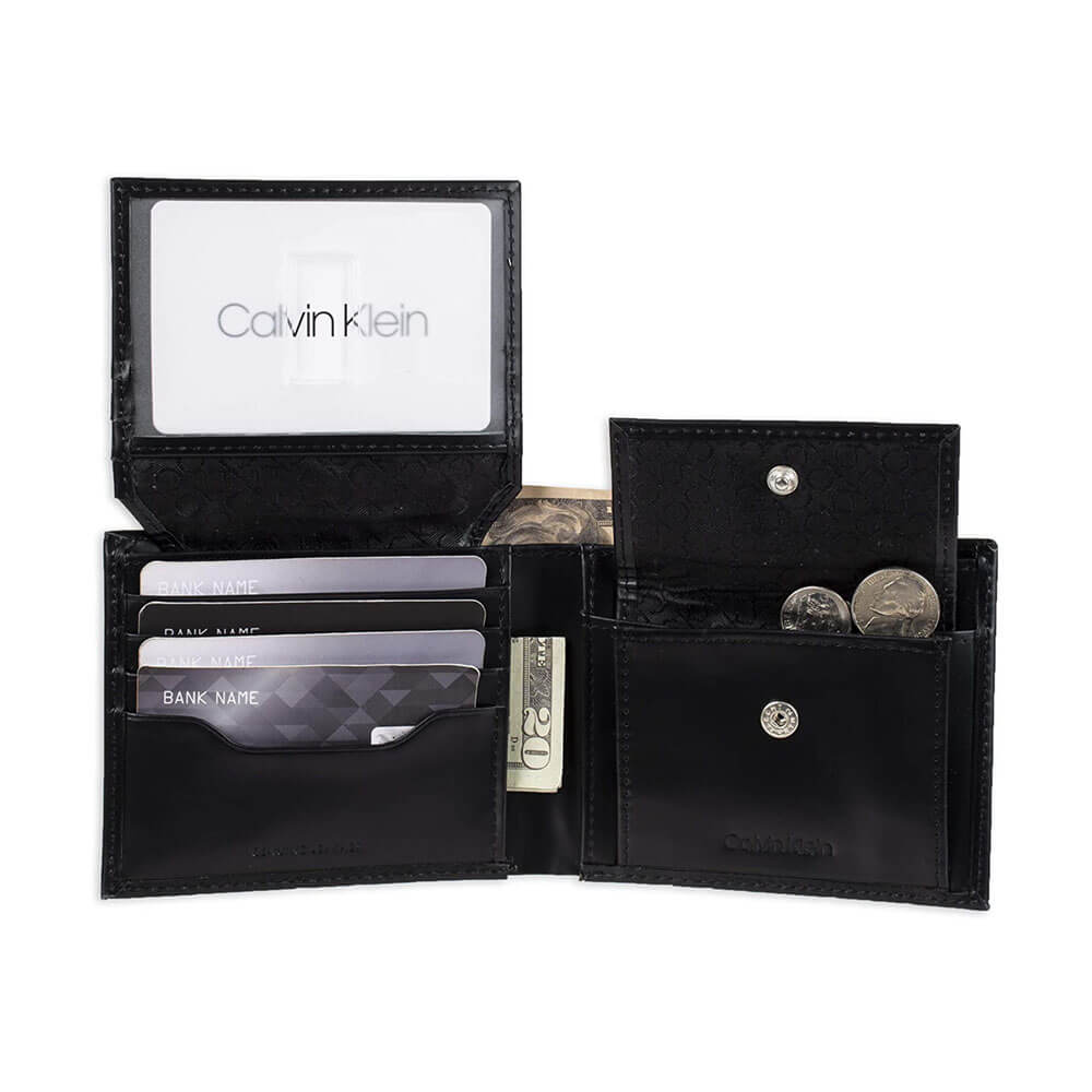 ארנק עור לגבר קלווין קליין Slimfold Wallet & Key Fob Set