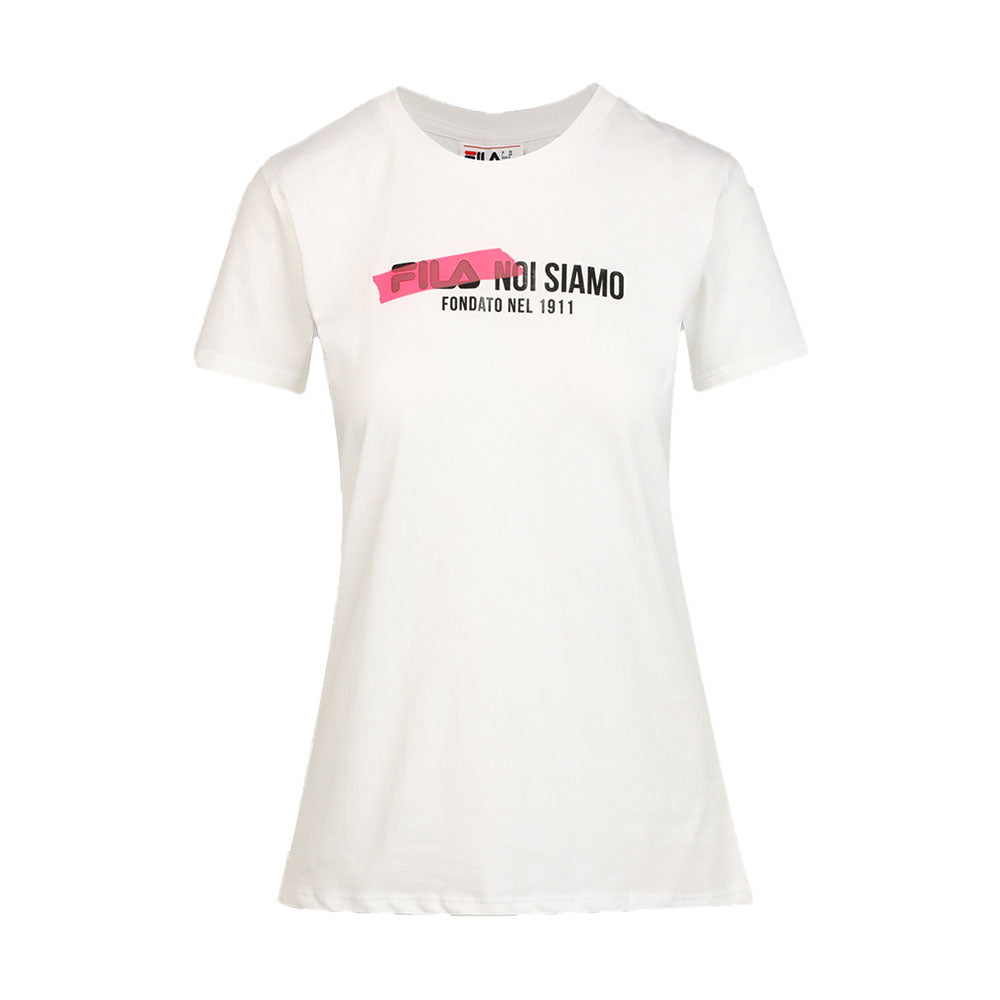 חולצת טישרט פילה קצרה אוברסייז T-Shirt Oversize Logo נשים