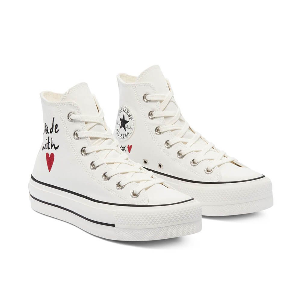 נעלי פלטפורמה קונברס אולסטאר גבוהות Love Thread Platform Chuck Taylor נשים