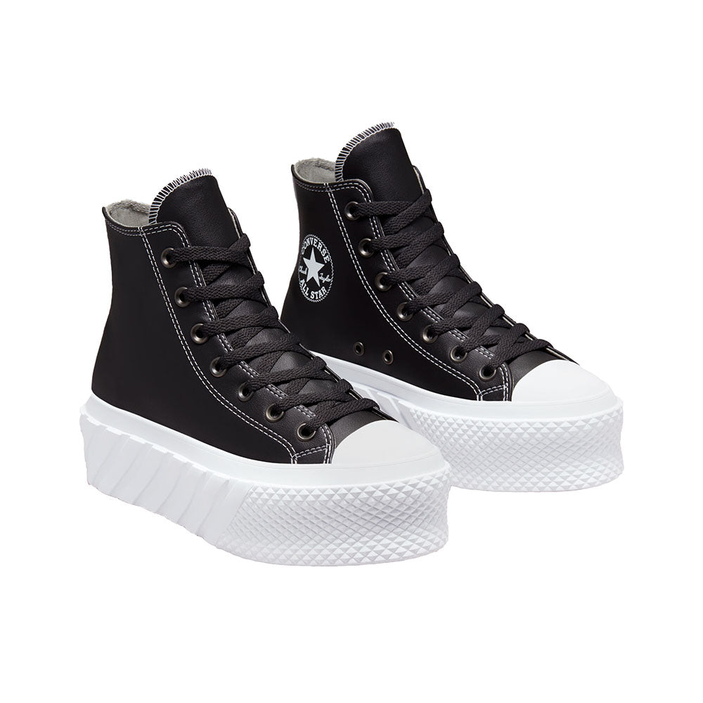 נעלי פלטפורמה עור קונברס אולסטאר Chuck Taylor Lift 2X נשים