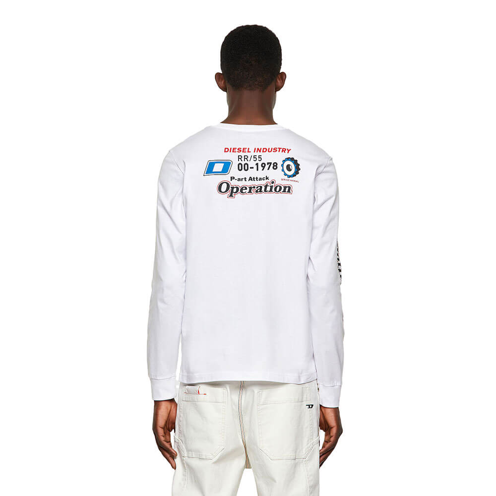 חולצת טישרט דיזל ארוכה Logo Print K25 גברים
