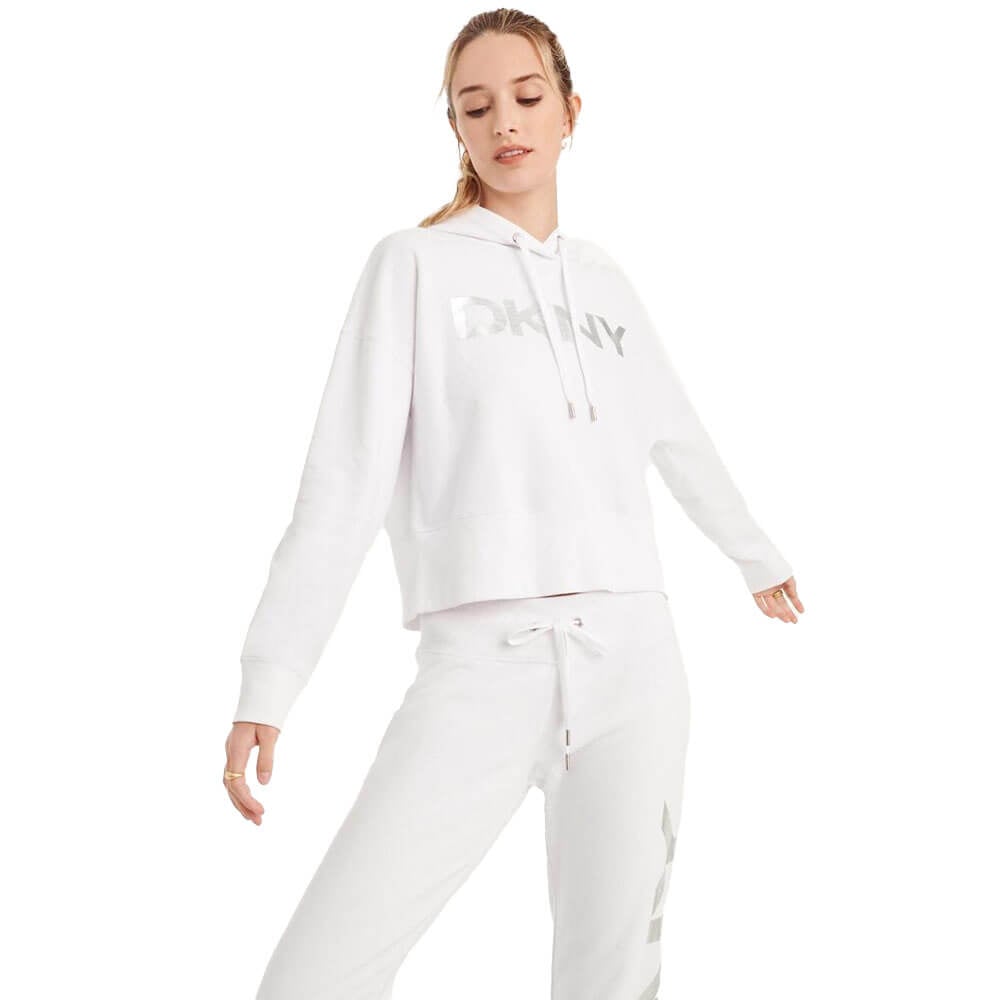 סווטשירט קפוצ'ון דונה קארן Exploded Logo Hoodie נשים