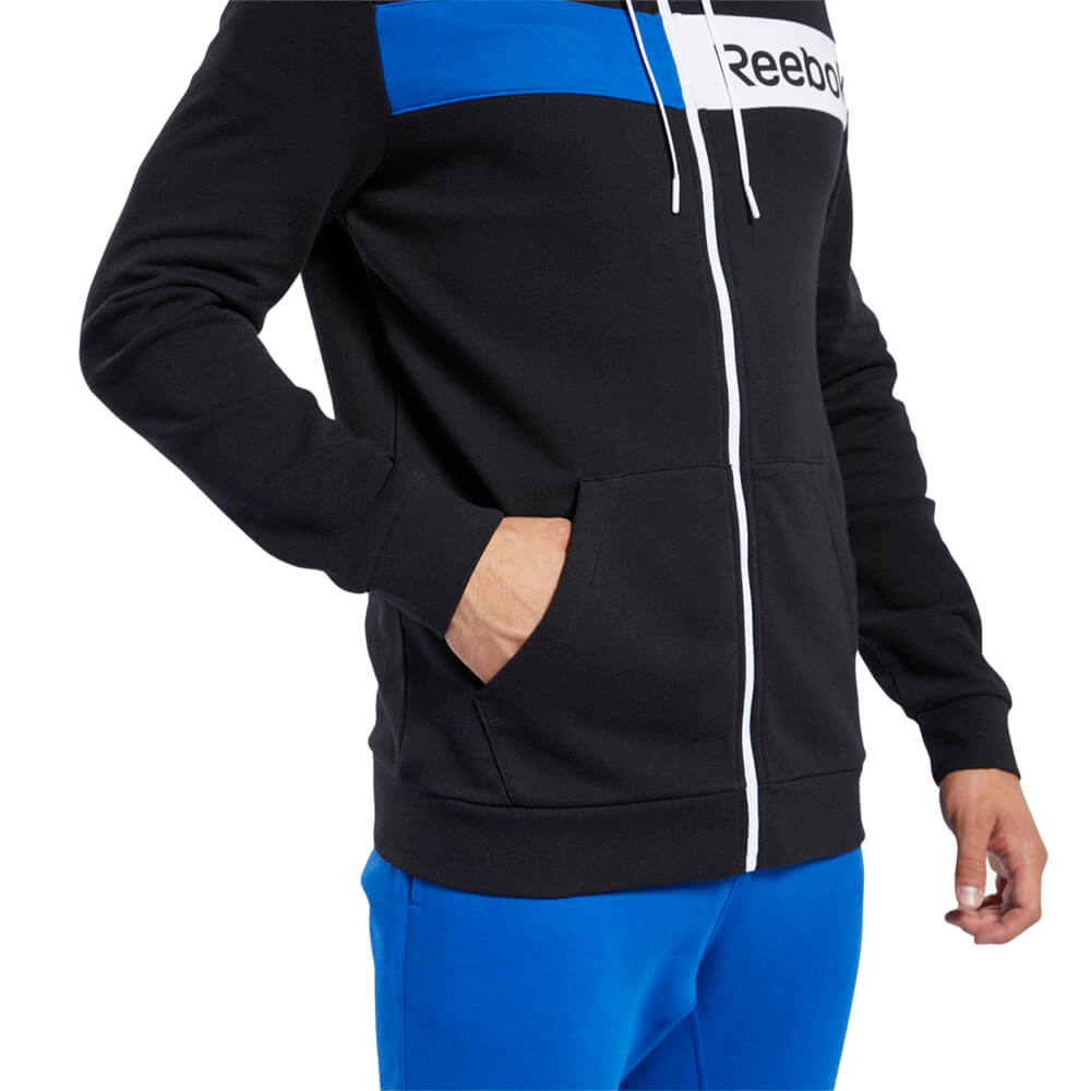 ג'קט קפוצ'ון ריבוק Essentials Linear Logo Hoodie גברים