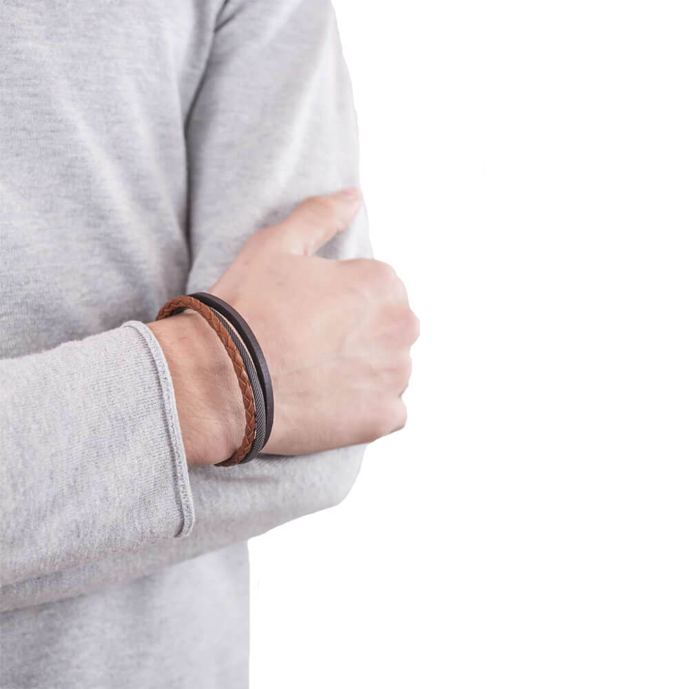 צמיד עור פוסיל Fossil Bracelet גברים