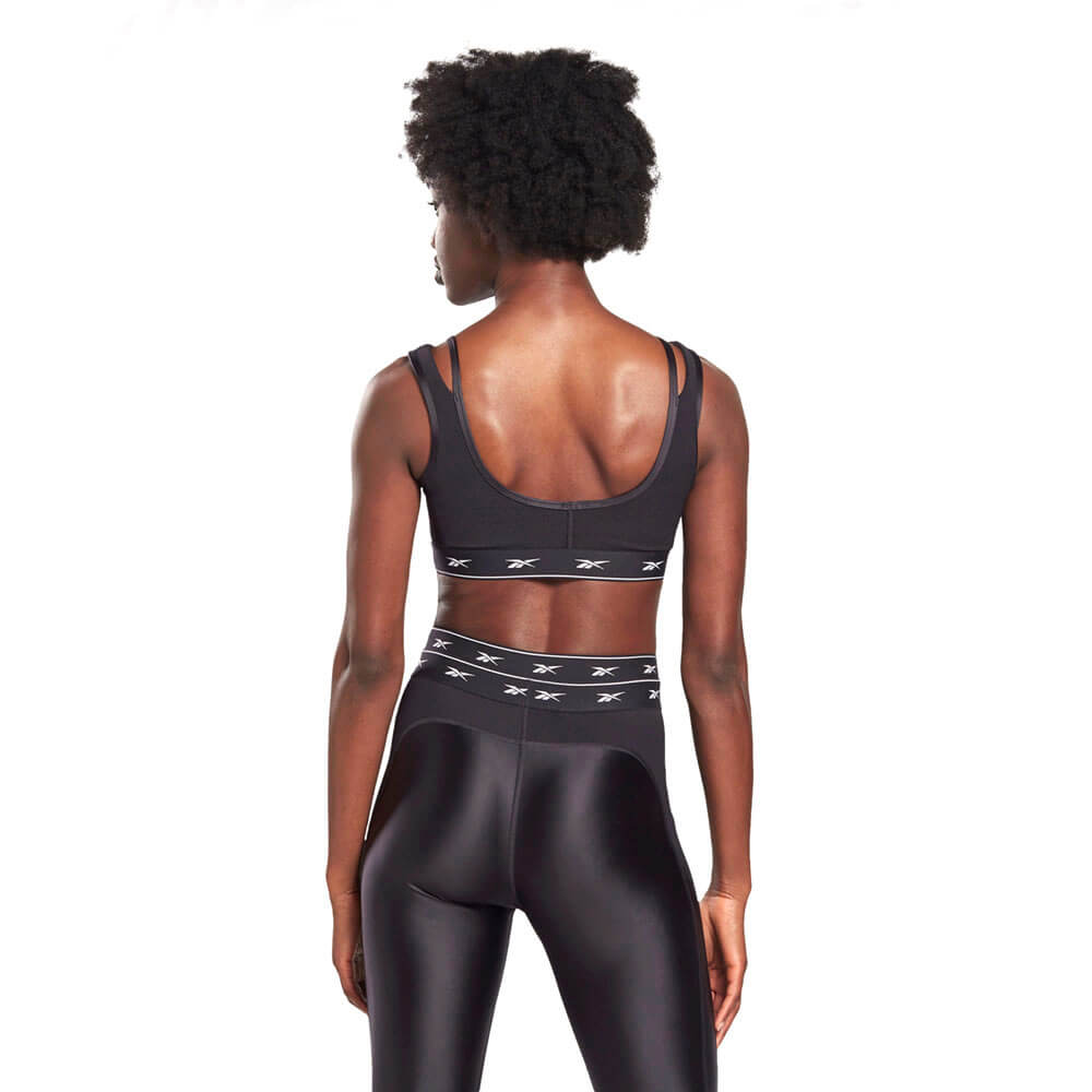 חזיית ספורט טופ ריבוק Shiny Strappy Lounge Low-Impact Bra נשים