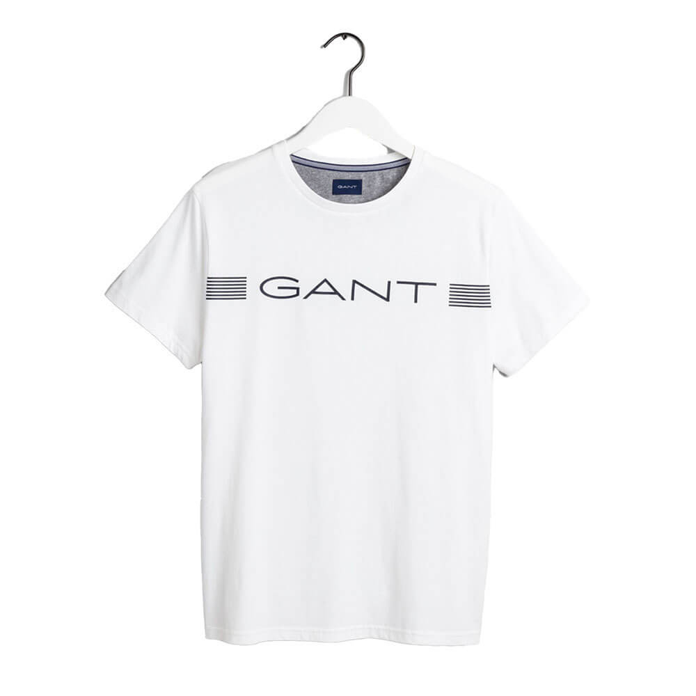 חולצת טישרט גאנט קצרה Stripe Tee גברים