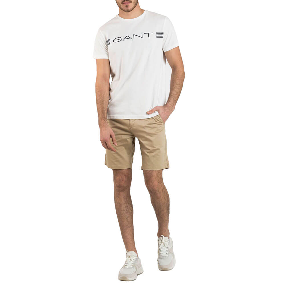 חולצת טישרט גאנט קצרה Stripe Tee גברים