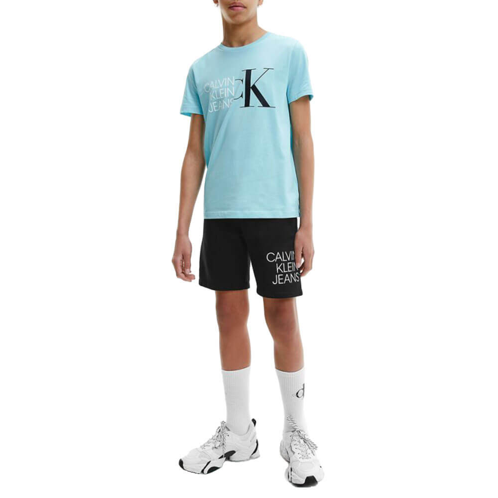 מכנס קלווין קליין קצר Hybrid Logo Jogger ילדים ונוער