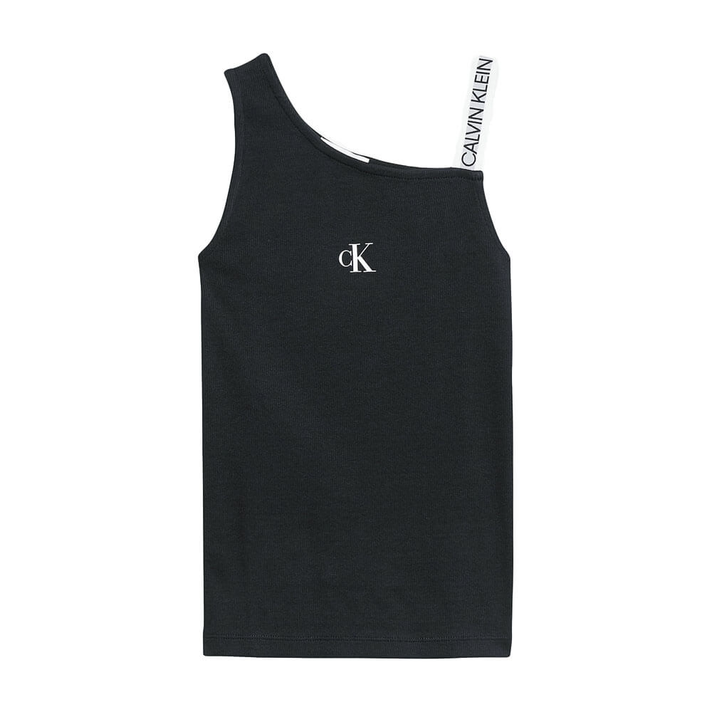 גופיית קלווין קליין Asymmetric Logo Sleeveless ילדים ונוער