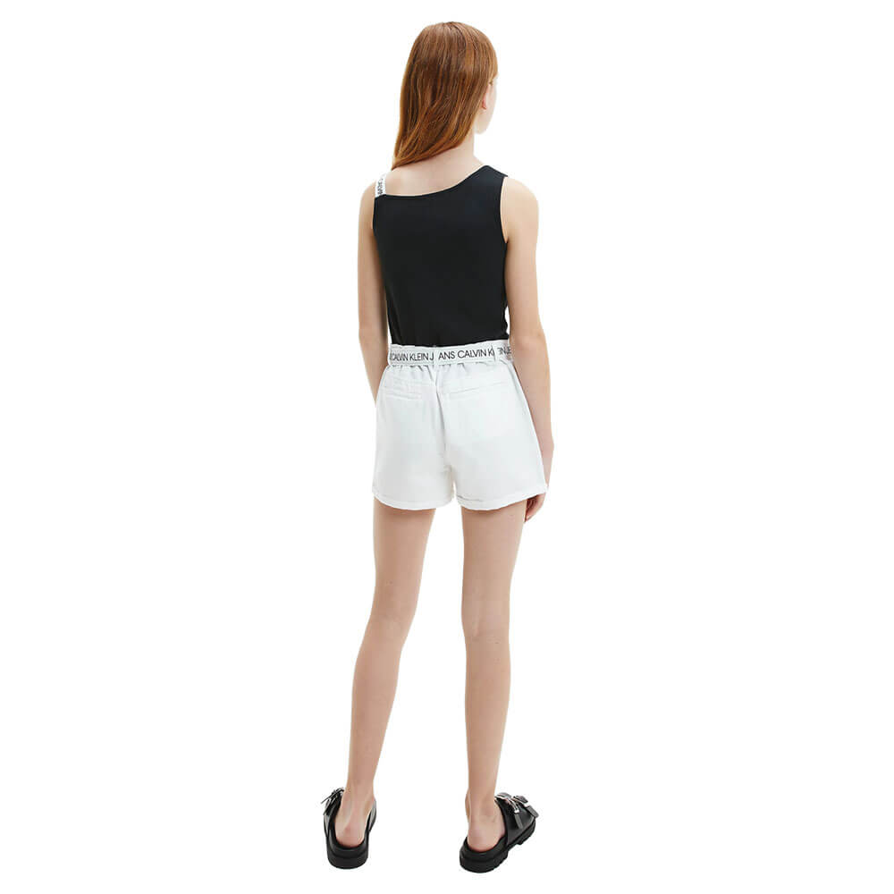 גופיית קלווין קליין Asymmetric Logo Sleeveless ילדים ונוער