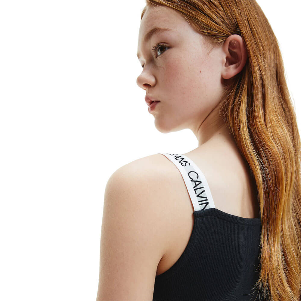 גופיית קלווין קליין Asymmetric Logo Sleeveless ילדים ונוער