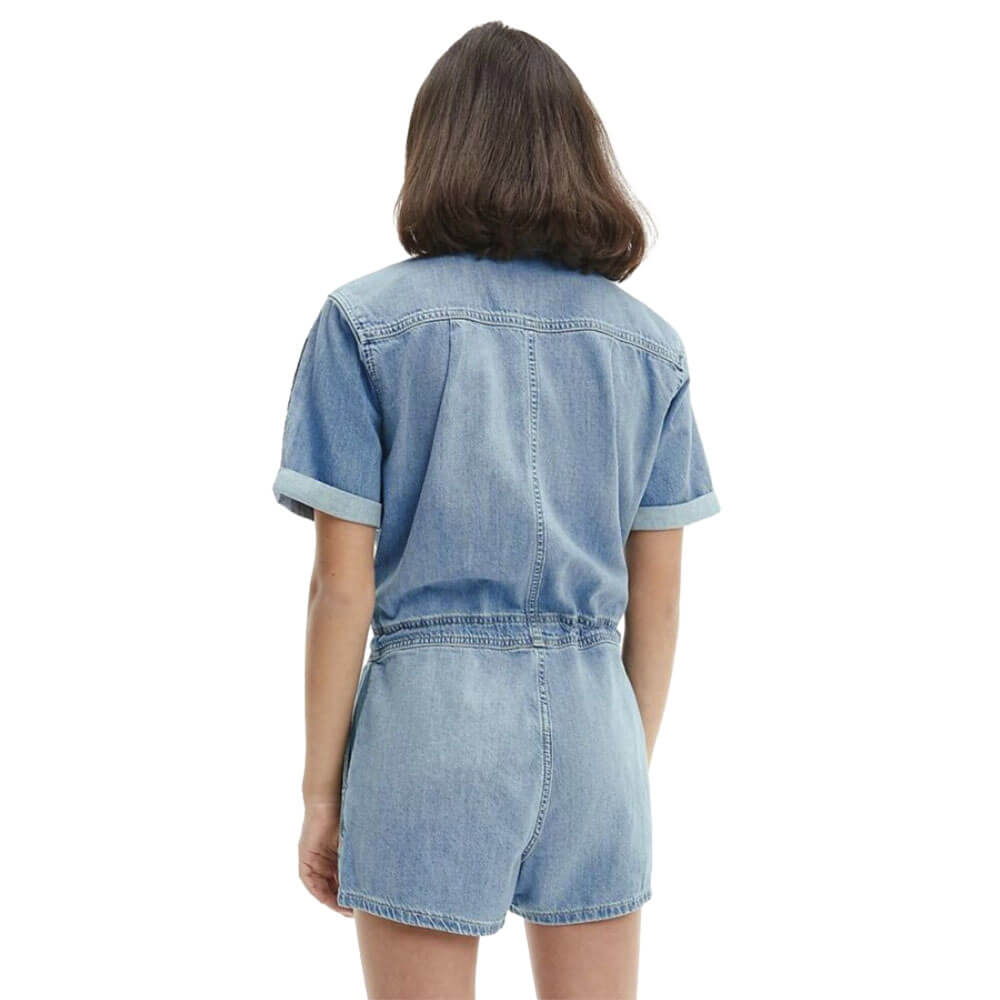 אוברול ג'ינס קלווין קליין Playsuit Lw Rigid לילדים ונוער