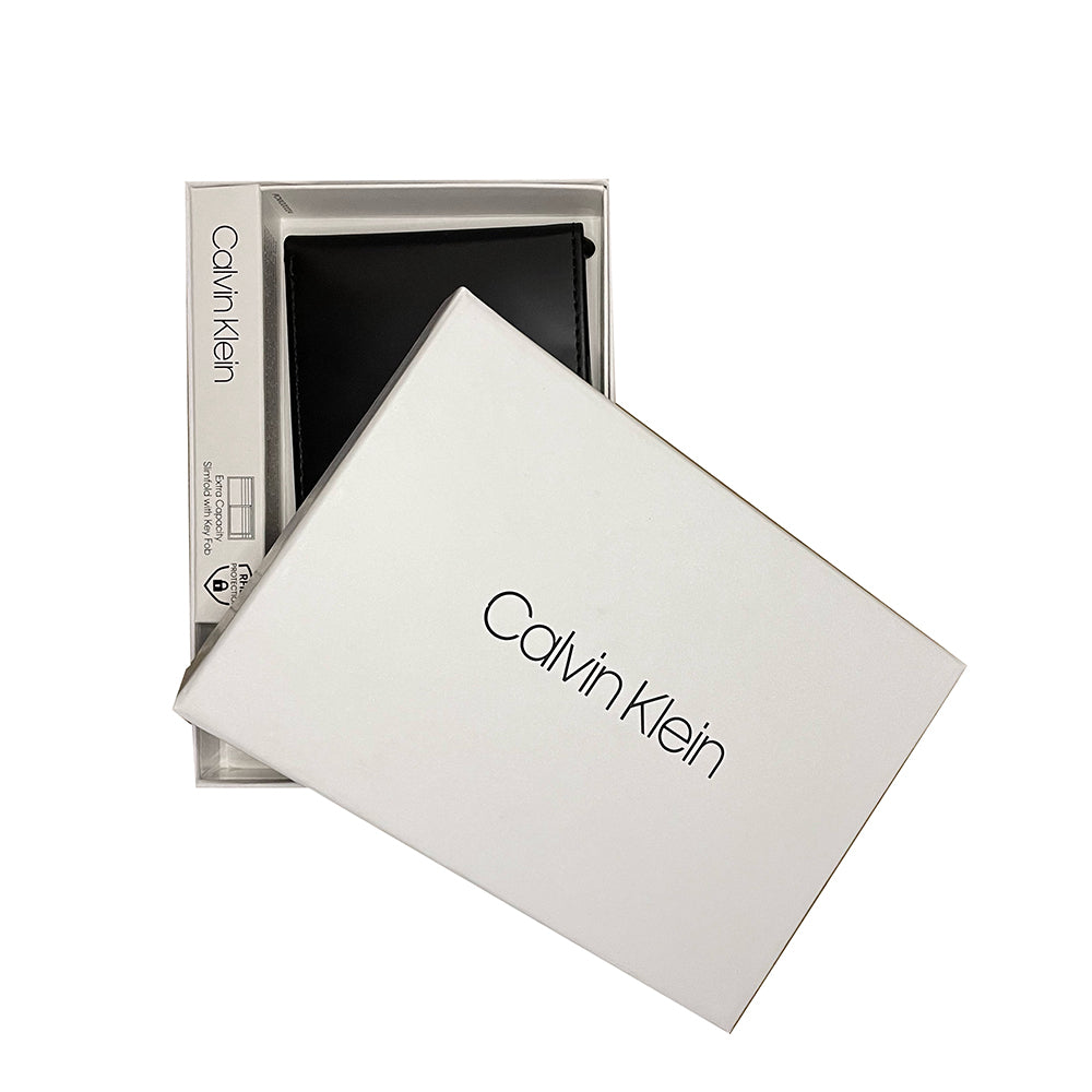 ארנק עור לגבר קלווין קליין Slimfold Wallet & Key Fob Set
