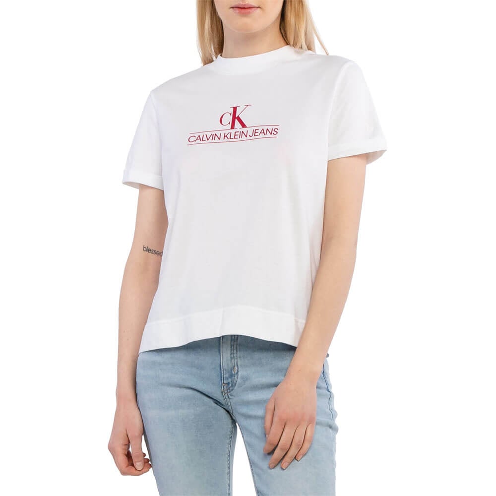 חולצת טישרט קלווין קליין קצרה Archives Eco Dye Print Tee נשים