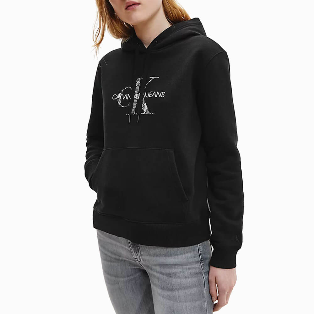 סווטשירט קפוצ'ון קלווין קליין Reptile Monogram Hoodie נשים