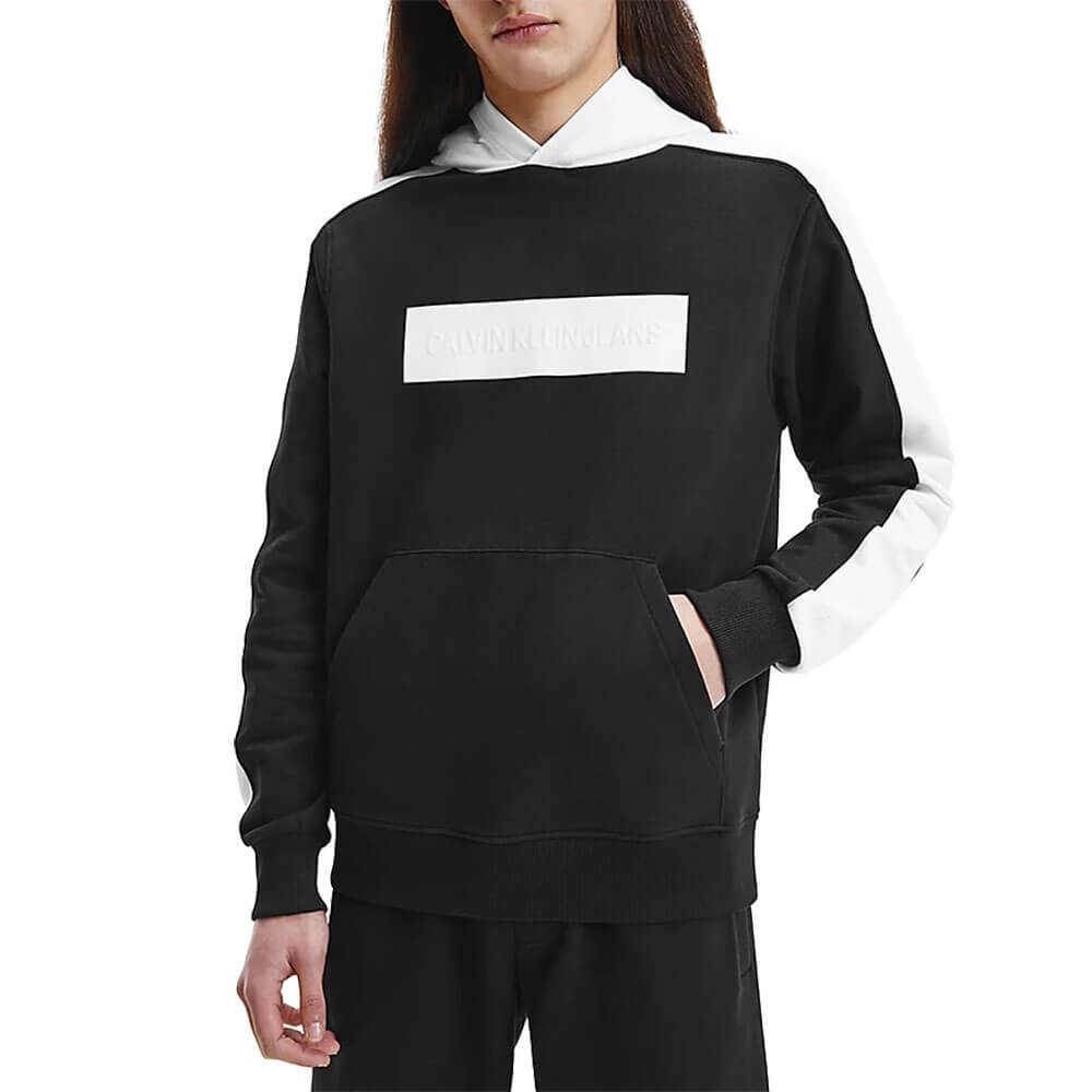 סווטשירט קפוצ'ון קלווין קליין Blocking Logo Hoodie גברים