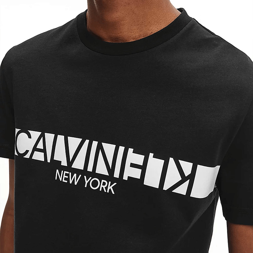 חולצת טישרט קלווין קליין קצרה Reversed Chest Stripe T-Shirt גברים
