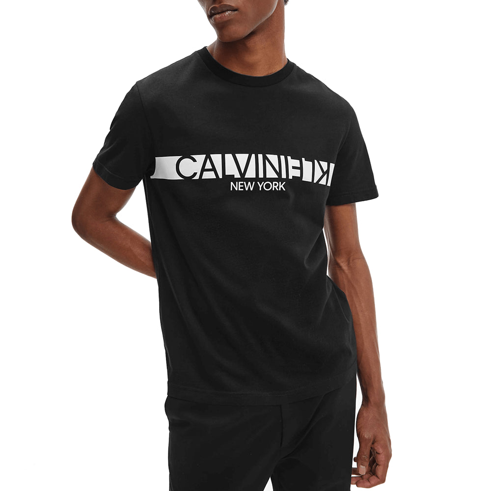 חולצת טישרט קלווין קליין קצרה Reversed Chest Stripe T-Shirt גברים