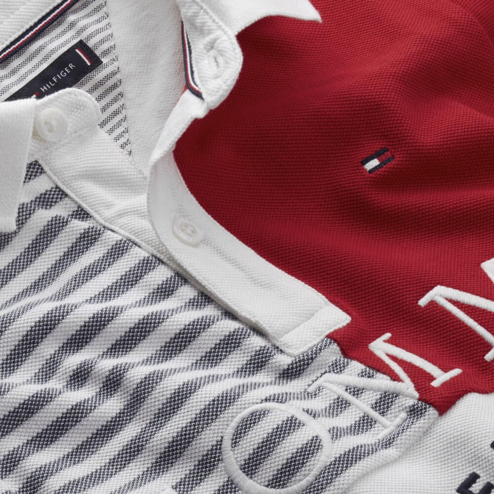 חולצת פולו קצרה טומי הילפיגר Ithaca Colorblock Polo ילדים