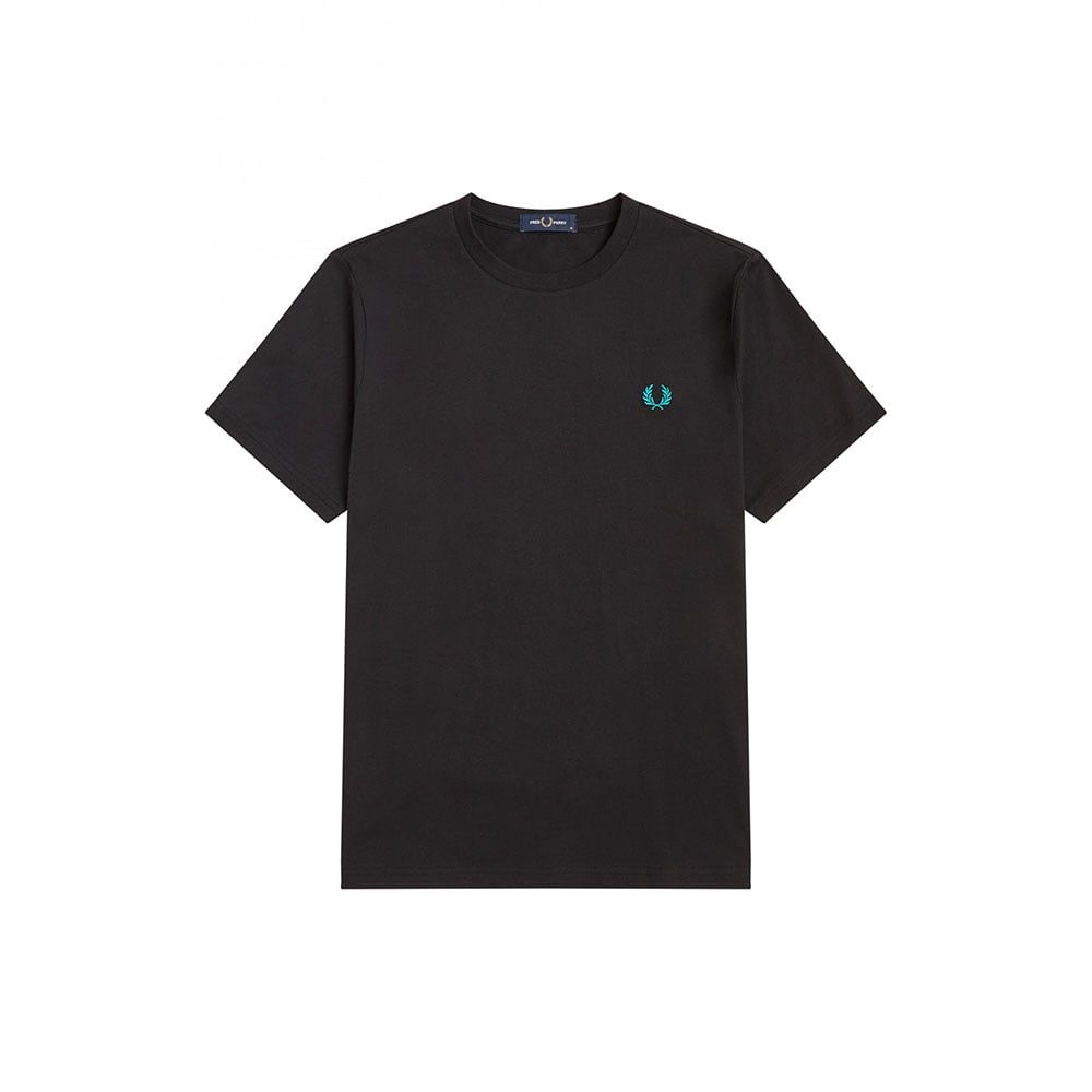 חולצת טישרט פרד פרי קצרה Abstract Wave Print גברים