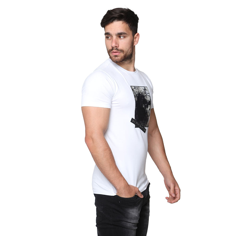 חולצת טישרט אלדו מורו קצרה תבליט גולגולת גברים