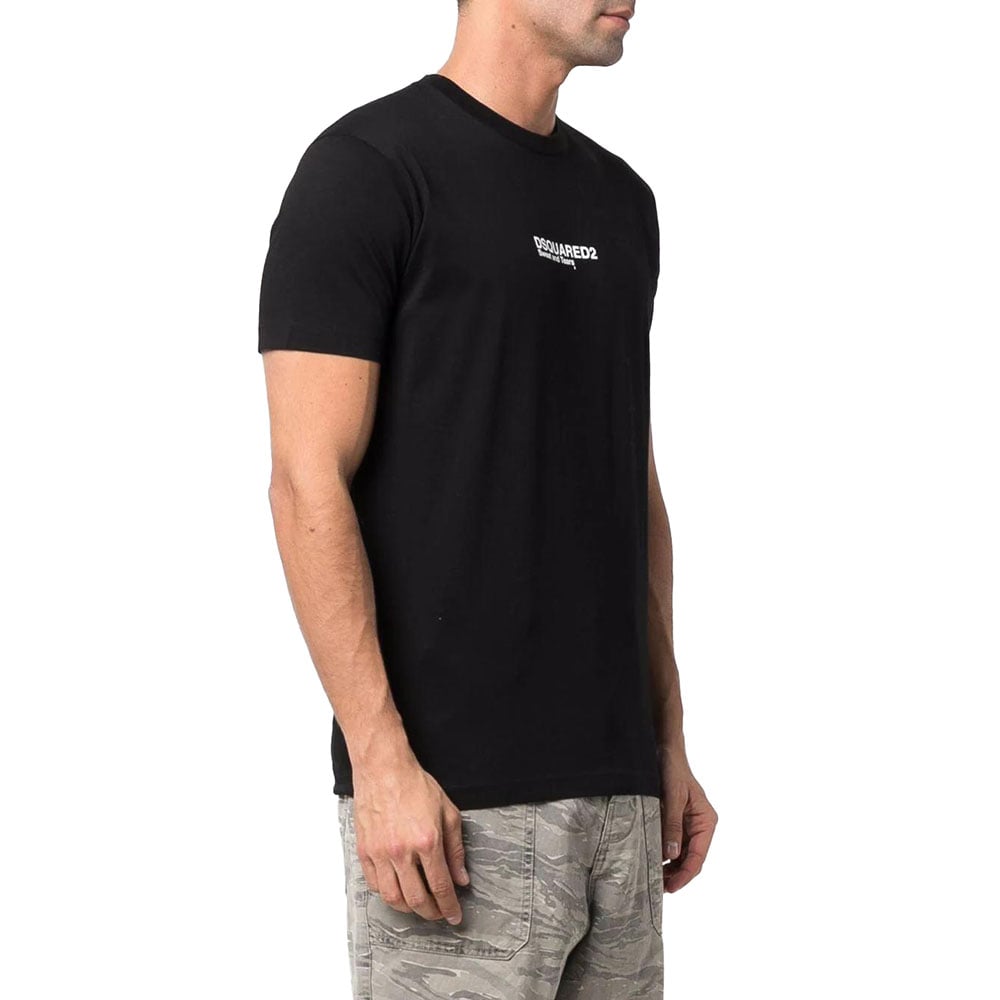 חולצת טישרט דיסקוורד קצרה Center Logo Print גברים