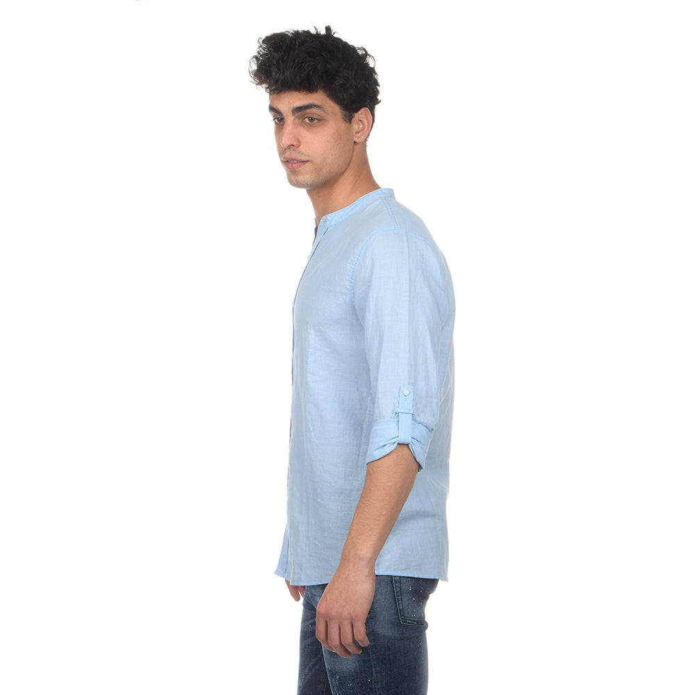 חולצה מכופתרת אלדו מורו פשתן צווארון סיני גברים