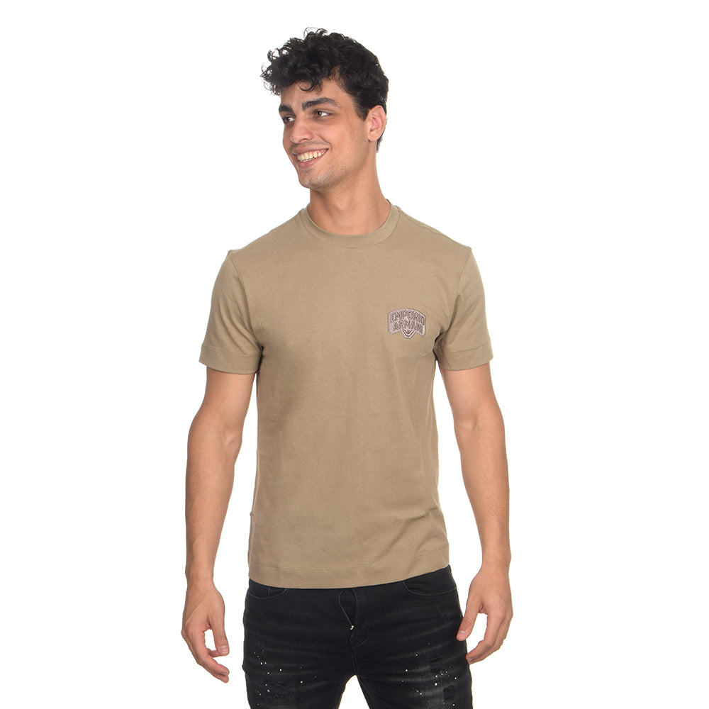 חולצת טישרט אמפוריו ארמני קצרה פאץ' לוגו גברים