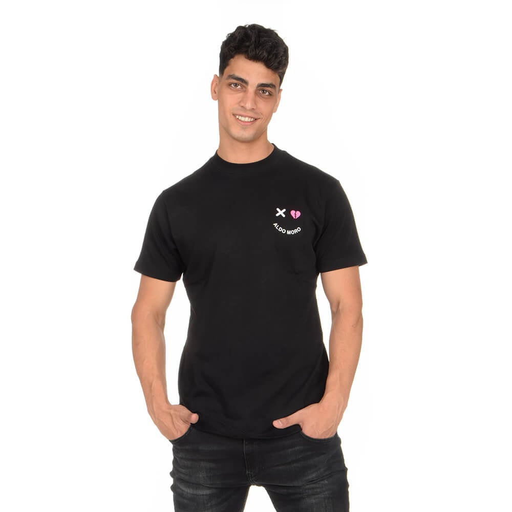 חולצת טישירט קצרה אוברסייז אלדו מורו כתם צבעוני גברים - am-AM22169-101-XS