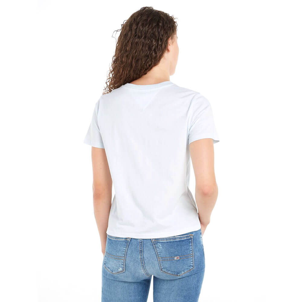 חולצת טישירט קצרה טומי הילפיגר לוגו צבעוני נשים