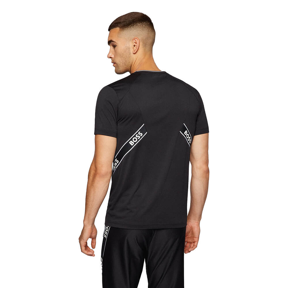 חולצת טישרט הוגו בוס קצרה פסי לוגו גברים