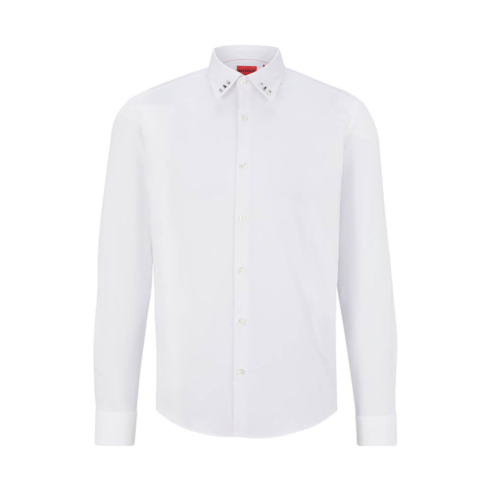 חולצה מכופתרת הוגו בוס צווארון סיכות גברים