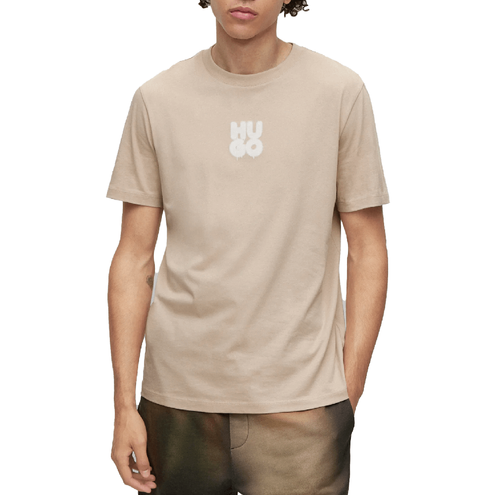 חולצת טישרט הוגו קצרה Graffiti-Style Stacked Logo גברים