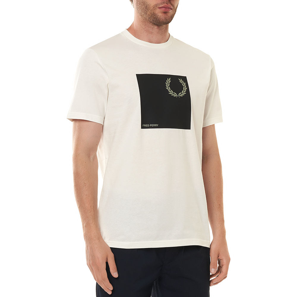 חולצת טישרט פרד פרי קצרה Laurel Wreath Graphic גברים