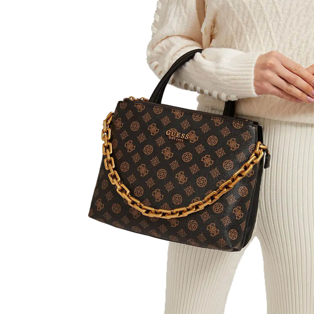 תיק נשיאה Guess נשים Turin Tri Cmprtmnt Satchel