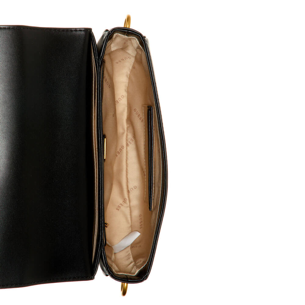 תיק צד Guess עם אבזם לוגו מוזהב  נשים