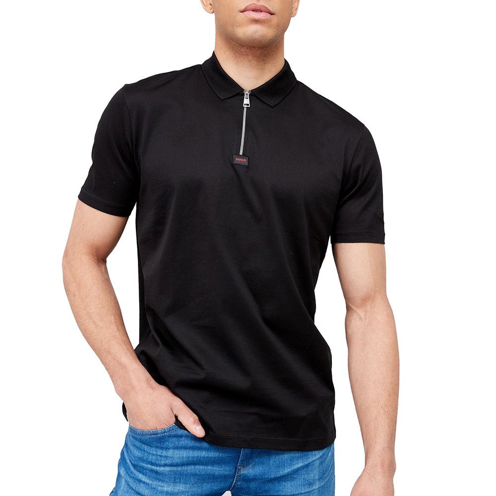 Zip Placket Inner חולצת פולו הוגו קצרה Zip Placket גברים- פלטין