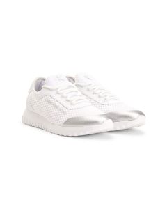 Calvin Klein Men's Shoes Side Logo White Silver 