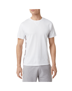 חולצת טישרט מוסקינו קצרה פס לוגו לאורך גברים