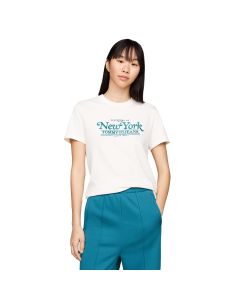 חולצת טישרט קצרה טומי הילפיגר Reg Varsity Sport נשים