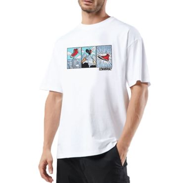 חולצת טישירט קצרה אולסטאר עם הדפס נעל גברים
