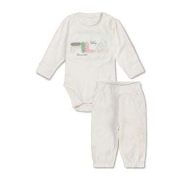 סט אוברול ומכנסיים פילה Long Sleeve Bodysuit Set לתינוקות