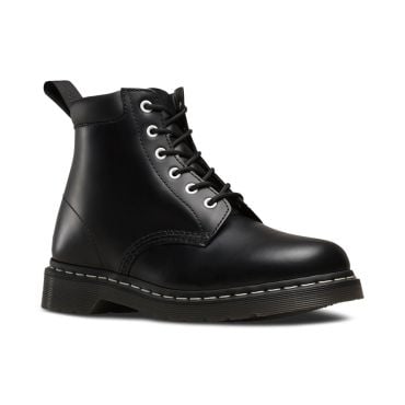 New Dr Martens Airwair 939 Smooth Women Leather 6 Eye Ankle Boots Black Size 37